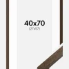 Ramme Brown Wood 40x70 cm - Passepartout Hvid 28x58 cm