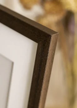 Ramme Brown Wood 20x30 cm - Passepartout Hvid 10x20 cm
