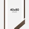 Ramme Brown Wood 40x80 cm - Passepartout Hvid 30x66 cm