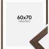 Ramme Brown Wood 60x70 cm - Passepartout Hvid 20x24 inches
