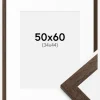 Ramme Brown Wood 50x60 cm - Passepartout Hvid 35x45 cm