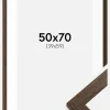 Ramme Brown Wood 50x70 cm - Passepartout Hvid 40x60 cm