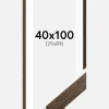 Ramme Brown Wood 40x100 cm - Passepartout Hvid 30x90 cm