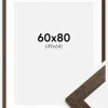 Ramme Brown Wood 60x80 cm - Passepartout Hvid 50x65 cm