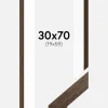 Ramme Brown Wood 30x70 cm - Passepartout Hvid 20x60 cm