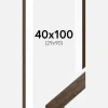 Ramme Brown Wood 40x100 cm - Passepartout Hvid 30x91 cm
