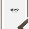 Ramme Brun træ 65x90 cm - Passepartout Hvid 55x80 cm