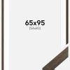 Ramme Brun træ 65x95 cm - Passepartout Hvid 55x84 cm