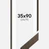 Ramme Brun træ 35x90 cm - Passepartout Hvid 25x80 cm