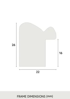 Ramme Canterbury Akrylglas Hvid 40x40 cm