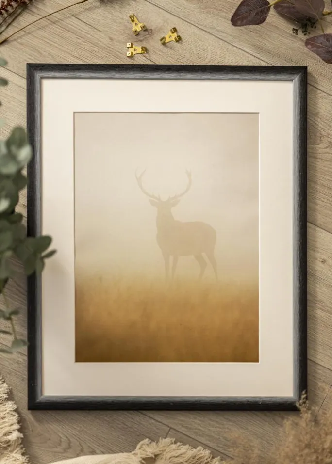 Ramme Cornwall Sort - Valgfri Størrelse (Akrylglas)