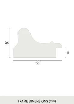 Ramme Dalarna Sort-Sølv 20x30 cm - Passepartout Hvid 15x22 cm