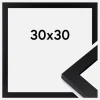 Ramme Deco Akrylglas Sort 30x30 cm
