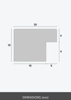 Ramme Deco Akrylglas Sort 30x30 cm