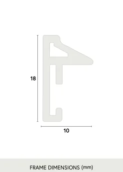 Ramme Desire Guld 40x50 cm - Passepartout Hvid 12x16 inches