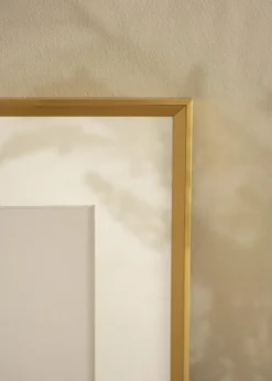 Ramme Desire Guld 15x20 cm - Passepartout Hvid 4x5 inches