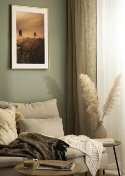 Ramme Desire Guld 30x40 cm - Passepartout Hvid 21x29,7 cm (A4)