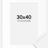 Ramme Desire Hvid 30x40 cm - Passepartout Hvid 8x12 inches