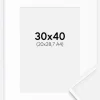 Ramme Desire Hvid 30x40 cm - Passepartout Hvid 21x29,7 cm (A4)