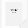 Ramme Desire Hvid 30x40 cm - Passepartout Hvid 21x30 cm