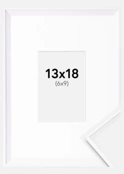 Ramme Desire Hvid 13x18 cm - Passepartout Hvid 7x10 cm