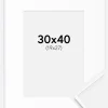 Ramme Desire Hvid 30x40 cm - Passepartout Hvid 20x28 cm