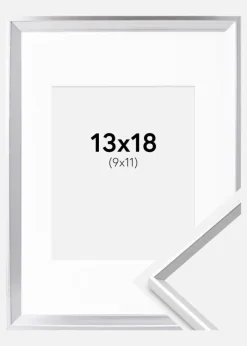 Ramme Desire Sølv 13x18 cm - Passepartout Hvid 10x12 cm
