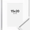 Ramme Desire Sølv 15x20 cm - Passepartout Hvid 10x15 cm