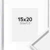 Ramme Desire Sølv 15x20 cm - Passepartout Hvid 4x5 inches