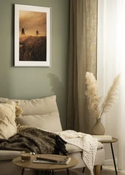 Ramme Desire Sølv 40x60 cm - Passepartout Hvid 32,9x48,3 cm (A3+)