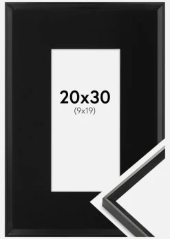 Ramme Desire Sort 20x30 cm - Passepartout Sort 10x20 cm