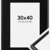 Ramme Desire Sort 30x40 cm - Passepartout Sort 8x12 inches