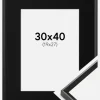 Ramme Desire Sort 30x40 cm - Passepartout Sort 20x28 cm