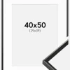 Ramme Desire Sort 40x50 cm - Passepartout Hvid 30x40 cm