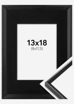 Ramme Desire Sort 13x18 cm - Passepartout Sort 9x12 cm