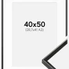 Ramme Desire Sort 40x50 cm - Passepartout Hvid 29,7x42 cm (A3)
