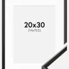Ramme Desire Sort 20x30 cm - Passepartout Hvid 15x21 cm (A5)