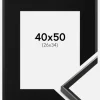 Ramme Desire Sort 40x50 cm - Passepartout Sort 27x35 cm