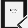 Ramme Desire Sort 40x50 cm - Passepartout Sort 30x40 cm