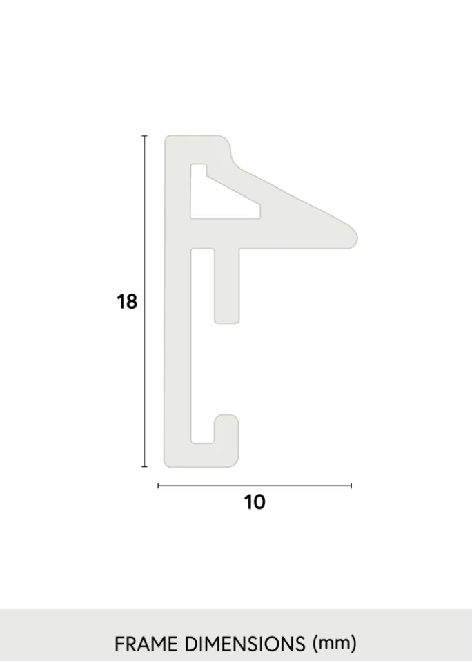 Ramme Desire Sort 30x40 cm - Passepartout Hvid 20x30 cm