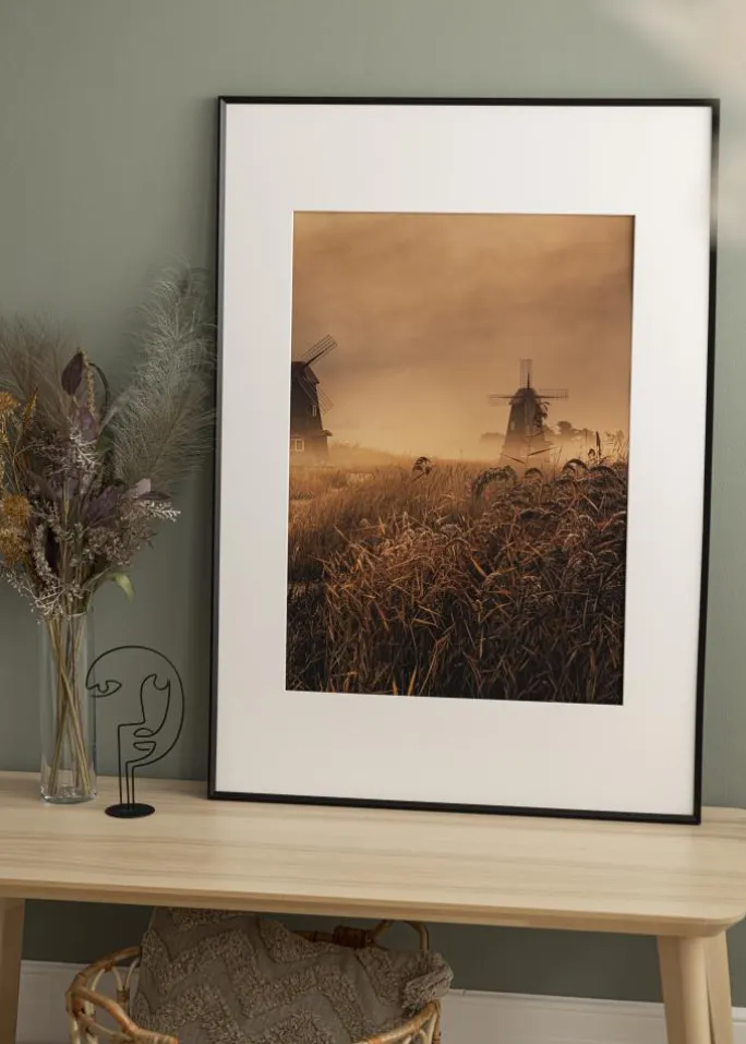 Ramme Desire Sort 40x50 cm - Passepartout Hvid 28x35 cm