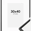 Ramme Desire Sort 30x40 cm - Passepartout Hvid 18x27 cm