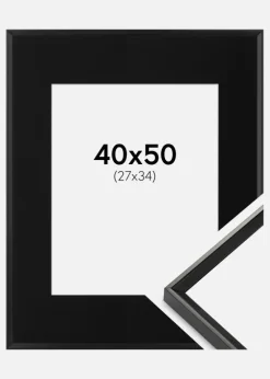 Ramme Desire Sort 40x50 cm - Passepartout Sort 28x35 cm