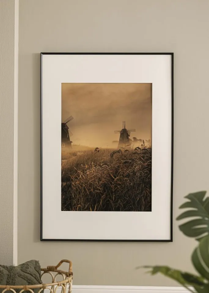 Ramme Desire Sort 30x40 cm - Passepartout Hvid 20x28 cm