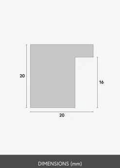 Ramme Devon Grå - Valgfri Størrelse (Akrylglas)