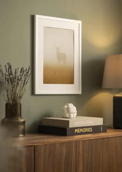 Ramme Devon Hvid - Valgfri Størrelse (Akrylglas)