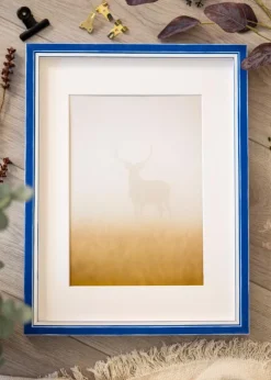 Ramme Diana Blå 50x70 cm - Passepartout Hvid 40x61 cm