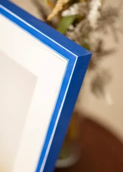 Ramme Diana Blå 30x40 cm - Passepartout Hvid 21x30 cm