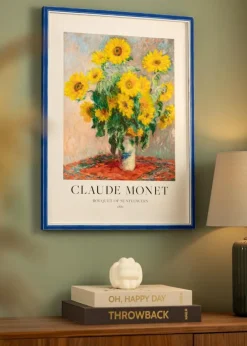 Ramme Diana Blå 45x60 cm - Passepartout Hvid 30x45 cm