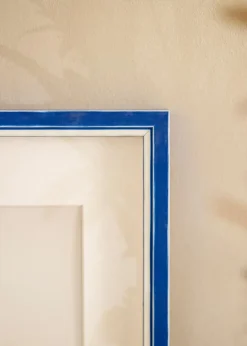 Ramme Diana Blå 45x60 cm - Passepartout Hvid 35x50 cm